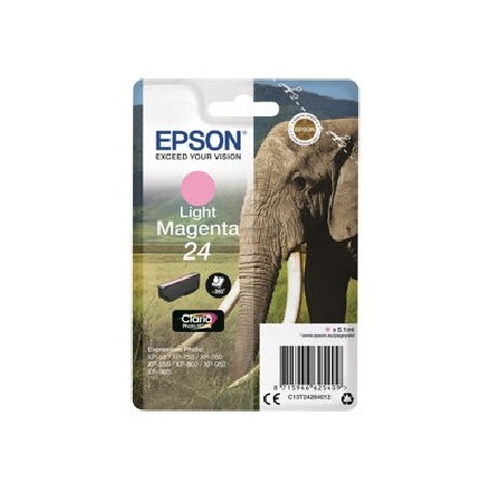 Epson 24 - 5.1 ml - světlá fialová - originální - blistr s RF alarmem - inkoustová cartridge - pro Expression Photo XP-55, 750