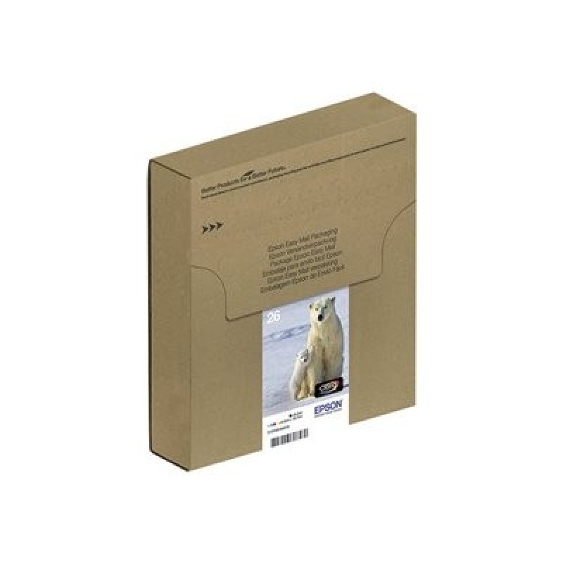 Epson 26 Multipack Easy Mail Packaging - 4-balení - 19.7 ml - černá, žlutá, azurová, purpurová - originální - inkoustová