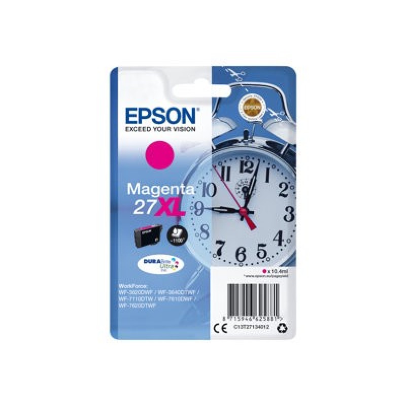 Epson 27XL - 10.4 ml - XL - purpurová - originální - blistr s RF alarmem - inkoustová cartridge - pro WorkForce WF-3620