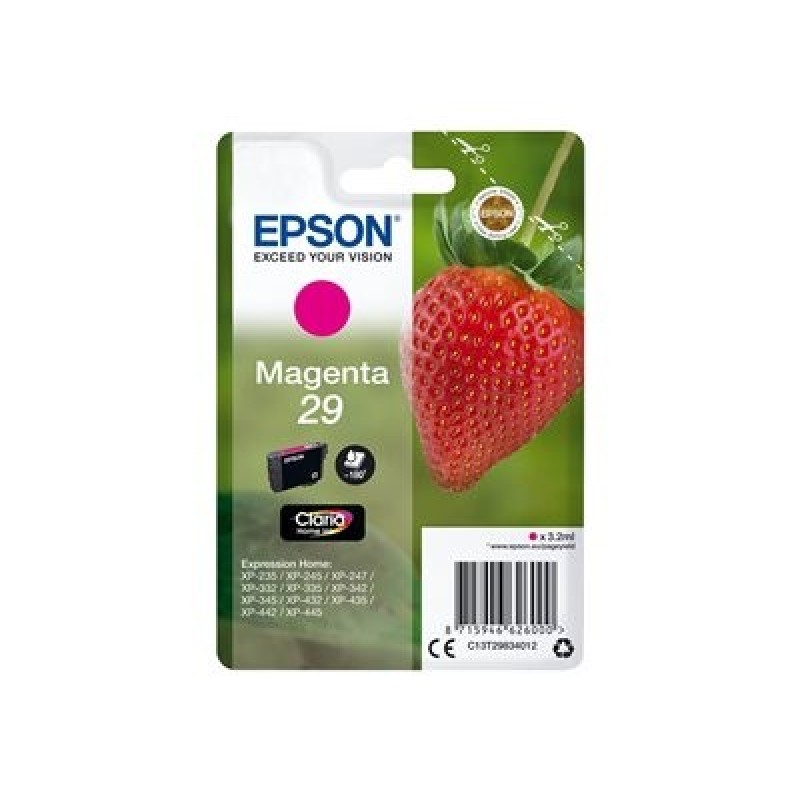 Epson 29 - 3.2 ml - purpurová - originální - blistr s RF / akustickým alarmem - inkoustová cartridge - pro Expression Home