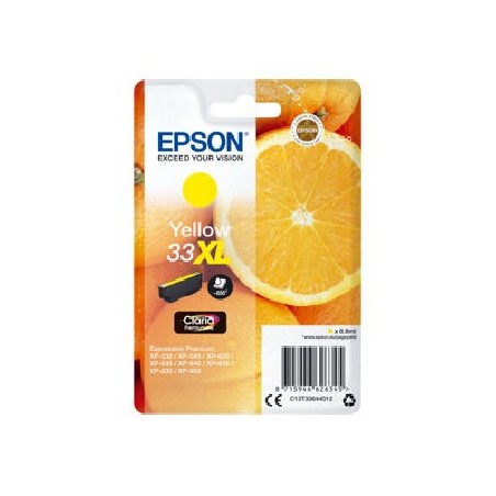 Epson 33XL - 8.9 ml - XL - žlutá - originální - blistr s RF / akustickým alarmem - inkoustová cartridge - pro Expression Home