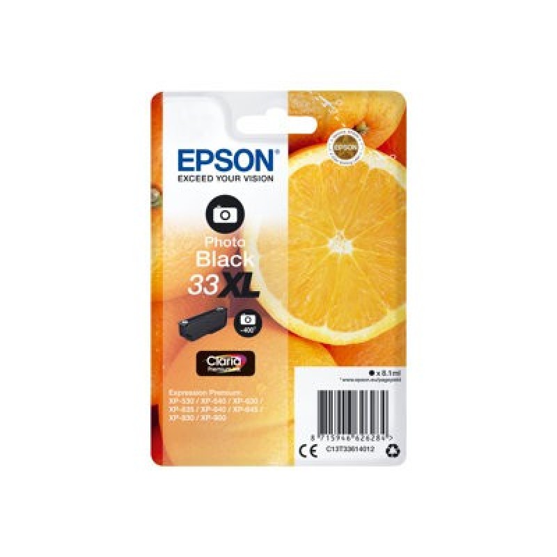 Epson 33XL - 8.1 ml - XL - foto černá - originální - blistr s RF / akustickým alarmem - inkoustová cartridge - pro Expression