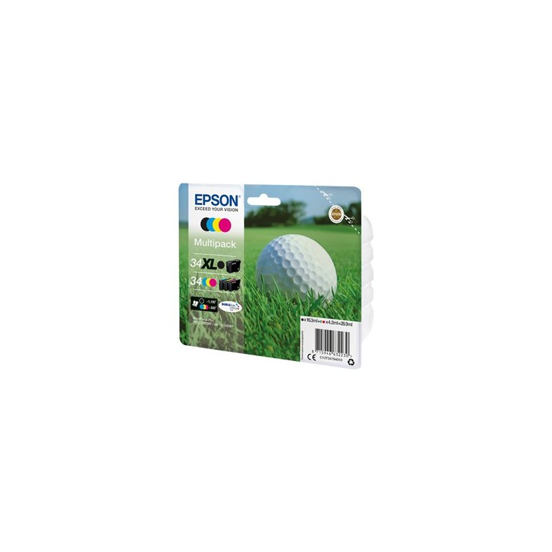Epson 34 Multipack - 4-balení - černá, žlutá, azurová, purpurová - originální - inkoustová cartridge - pro WorkForce Pro