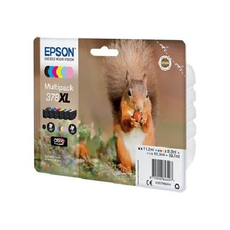 Epson 378XL Multipack - 6-balení - 59.7 ml - XL - černá, žlutá, azurová, purpurová, světlá fialová, světle azurová - originální