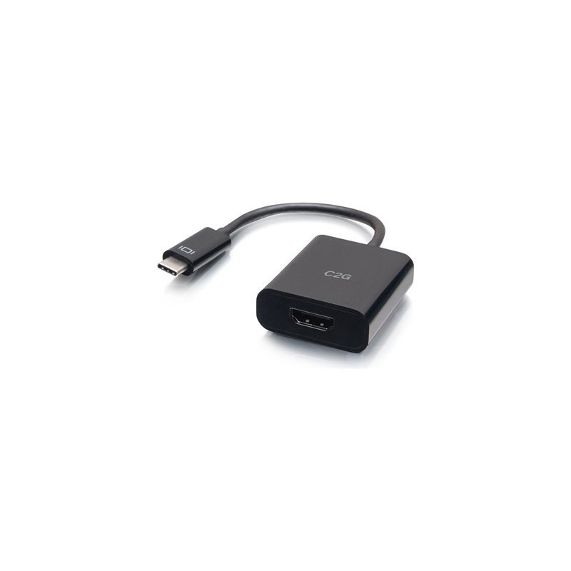 C2G USB-C to HDMI Audio/Video Adapter Converter - 4K 60Hz - Black - Video adaptér - USB-C s piny (male) do HDMI se zdířkami