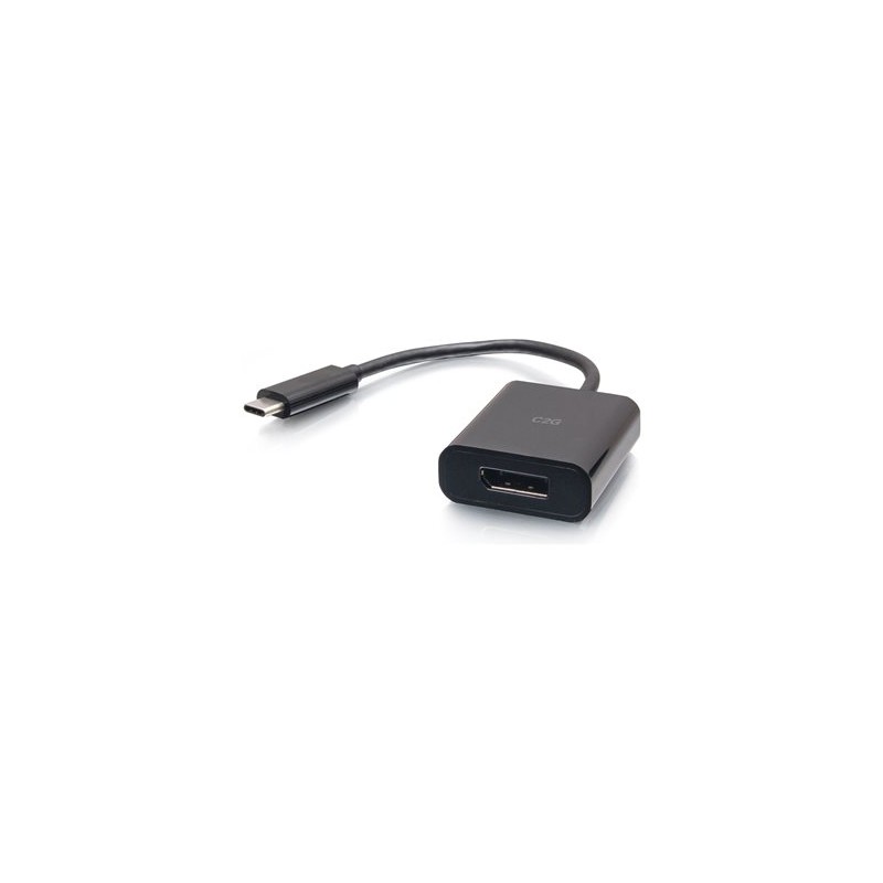C2G USB-C to DisplayPort Adapter Converter - 4K 60Hz - Black - Video adaptér - USB-C (M) do DisplayPort (F) - Thunderbolt 3 /