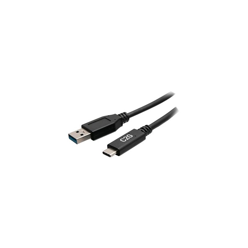 C2G 6in USB-C to USB-A SuperSpeed USB 5Gbps Cable M/M - USB kabel - USB typ A (M) do USB-C (M) - USB 3.2 Gen 1 - 30 V - 3 A