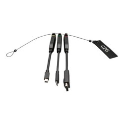 C2G Universal 4K HDMI Dongle Adapter Ring with Color Coded Mini DisplayPort, DisplayPort, and USB-C - Video adapter kit - černá