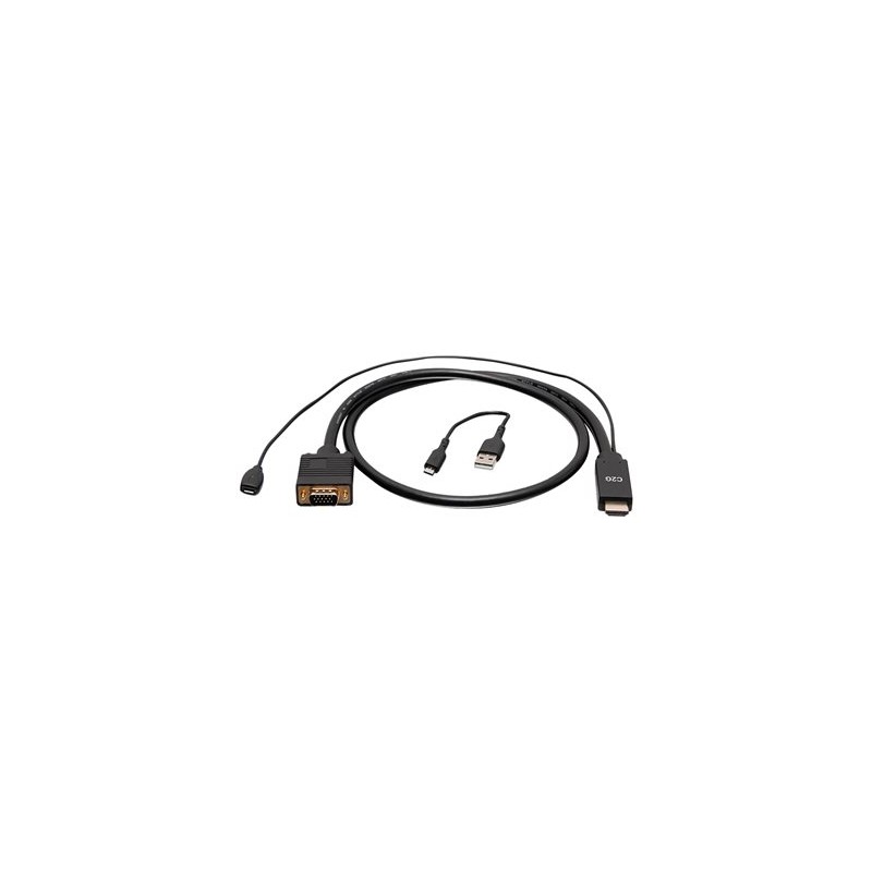 C2G 10ft (3m) HDMI to VGA Active Video Adapter Cable - 1080p - Video adaptér - HDMI, Micro-USB typ B (pouze napájení) do HD-15