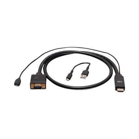 C2G 10ft (3m) HDMI to VGA Active Video Adapter Cable - 1080p - Video adaptér - HDMI, Micro-USB typ B (pouze napájení) do HD-15