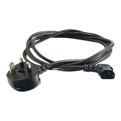 C2G 3m 18 AWG UK 90° Power Cord (IEC320C13R to BS 1363) - Elektrický kabel - power IEC 60320 C13 do BS 1363 (M) pravoúhlý - 3 m