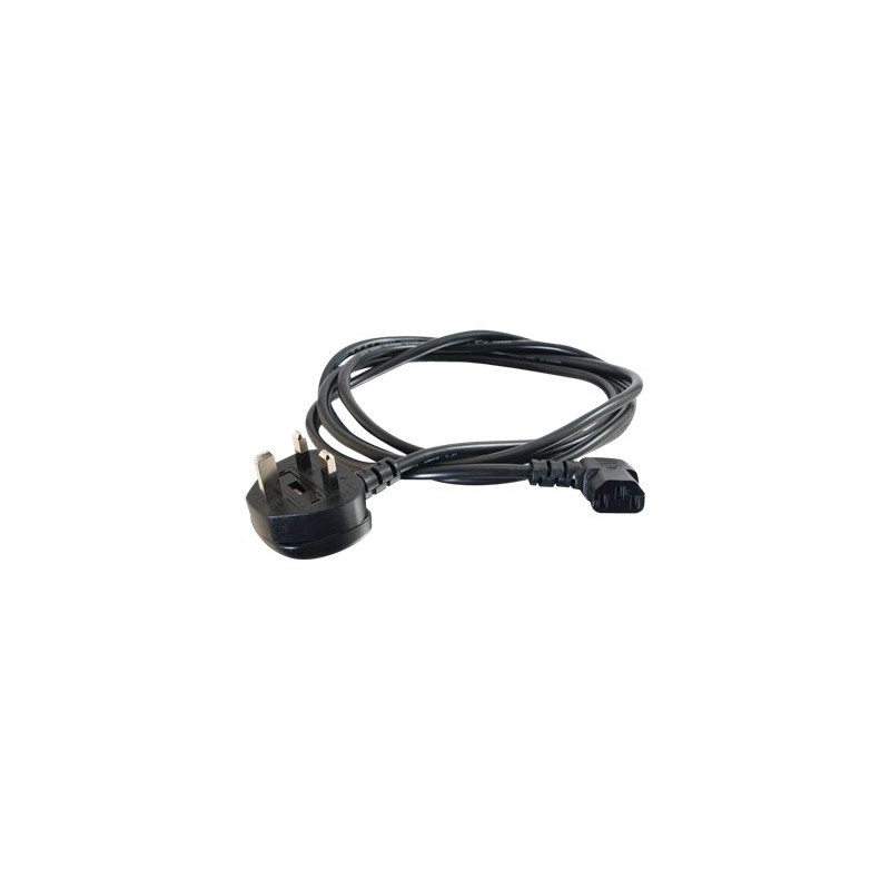 C2G 3m 18 AWG UK 90° Power Cord (IEC320C13R to BS 1363) - Elektrický kabel - power IEC 60320 C13 do BS 1363 (M) pravoúhlý - 3 m