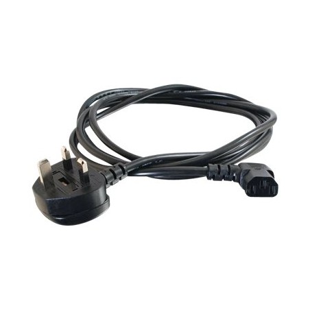 C2G 3m 18 AWG UK 90° Power Cord (IEC320C13R to BS 1363) - Elektrický kabel - power IEC 60320 C13 do BS 1363 (M) pravoúhlý - 3 m