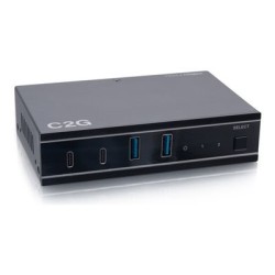 C2G 2x4 USB-C Switch with 2 USB-C Inputs to 2 USB-C and 2 USB-A Device Ports - USB 3.2 GEN 1 (5GBPS) - USB periferní sharing