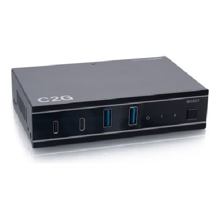 C2G 2x4 USB-C Switch with 2 USB-C Inputs to 2 USB-C and 2 USB-A Device Ports - USB 3.2 GEN 1 (5GBPS) - USB periferní sharing
