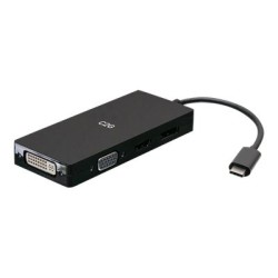 C2G USB C Multiport Adapter with HDMI, DisplayPort, DVI & VGA - 4K 60Hz - Dokovací stanice - USB-C - VGA, DVI, HDMI, DP