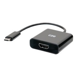 C2G 4K USB C to HDMI Adapter - 4K 60Hz - Video adaptér - 24 pin USB-C s piny (male) do HDMI se zdířkami (female) - černá