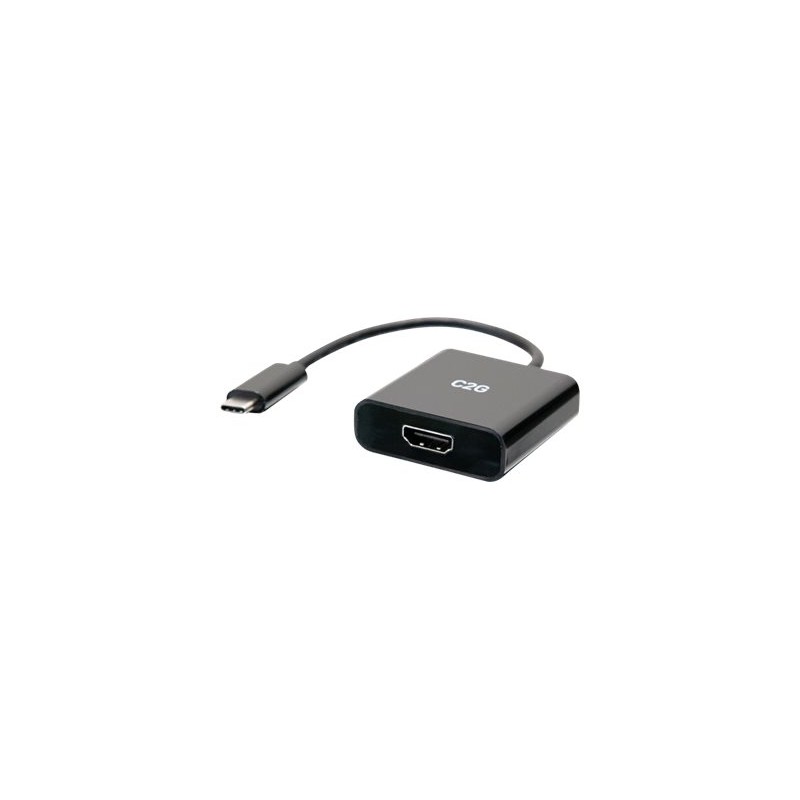 C2G 4K USB C to HDMI Adapter - 4K 60Hz - Video adaptér - 24 pin USB-C s piny (male) do HDMI se zdířkami (female) - černá