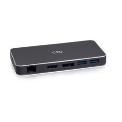 C2G USB-C 7-in-1 Dual Display MST Docking Station with HDMI, DisplayPort, Ethernet, USB, and Power Delivery up to 100W - 4K