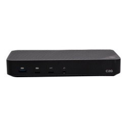 C2G USB-C 11-in-1 Hybrid DisplayLink and DP Alt Mode Triple 4K Docking Station with HDMI, DisplayPort, Ethernet, USB, 3.5mm