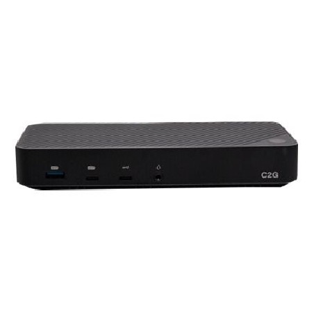 C2G USB-C 11-in-1 Hybrid DisplayLink and DP Alt Mode Triple 4K Docking Station with HDMI, DisplayPort, Ethernet, USB, 3.5mm