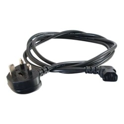 C2G 1m 18 AWG UK 90° Power Cord (IEC320C13R to BS 1363) - Elektrický kabel - power IEC 60320 C13 do BS 1363 (M) pravoúhlý - 1 m
