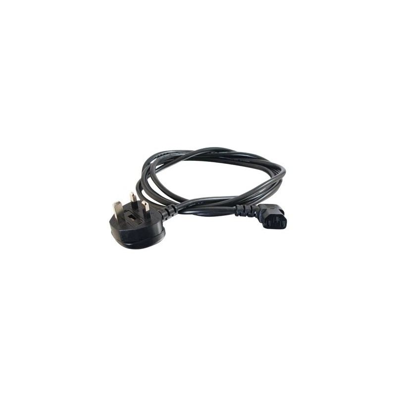 C2G 1m 18 AWG UK 90° Power Cord (IEC320C13R to BS 1363) - Elektrický kabel - power IEC 60320 C13 do BS 1363 (M) pravoúhlý - 1 m