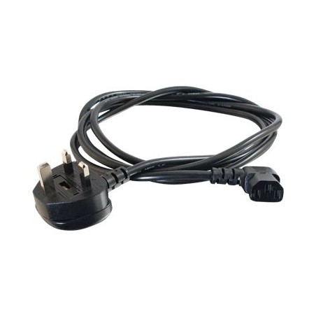 C2G 1m 18 AWG UK 90° Power Cord (IEC320C13R to BS 1363) - Elektrický kabel - power IEC 60320 C13 do BS 1363 (M) pravoúhlý - 1 m