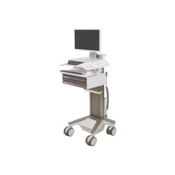 Ergotron CareFit Pro - Vozík - Electric Lift - pro LCD displej / PC vybavení - uzamykatelný - zdravotní - bílá, teplá… C5222512