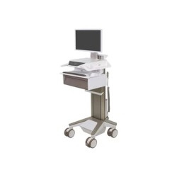 Ergotron CareFit Pro - Vozík - Electric Lift - pro LCD displej / PC vybavení - zdravotní - bílá, teplá šedá - velikost… C5222B12