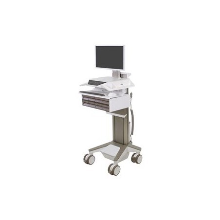 Ergotron CareFit Pro - Vozík - Electric Lift - pro LCD displej / PC vybavení - uzamykatelný - zdravotní - bílá, teplá… C5222812