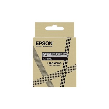 Epson LabelWorks LK-6WBJ - Černá na matné bílé - Role (2,4 cm x 8 m) 1 kazeta/y závěsný box - pásková kazeta - pro LabelWorks