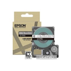 Epson LabelWorks LK-4TWJ - Bílá na matné průhledné - Role (1,2 cm x 8 m) 1 kazeta/y závěsný box - pásková kazeta - pro