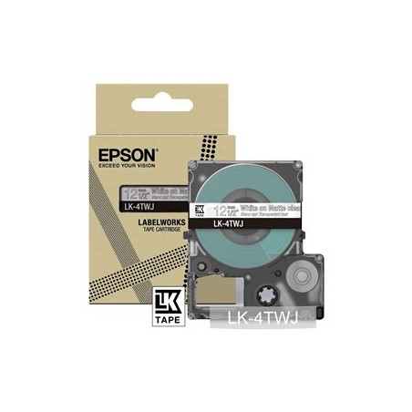 Epson LabelWorks LK-4TWJ - Bílá na matné průhledné - Role (1,2 cm x 8 m) 1 kazeta/y závěsný box - pásková kazeta - pro