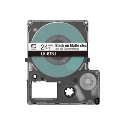 Epson LabelWorks LK-6TBJ - Černá na matné průhledné - Role (2,4 cm x 8 m) 1 kazeta/y závěsný box - pásková kazeta - pro