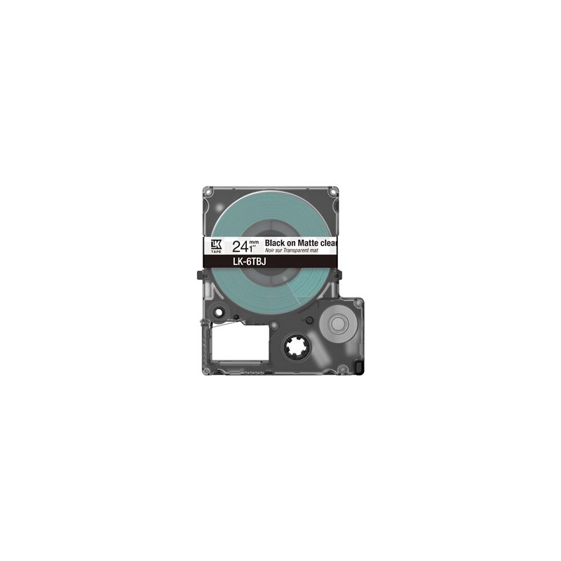 Epson LabelWorks LK-6TBJ - Černá na matné průhledné - Role (2,4 cm x 8 m) 1 kazeta/y závěsný box - pásková kazeta - pro