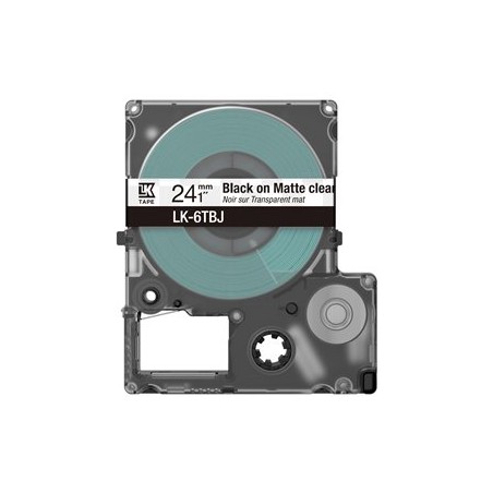 Epson LabelWorks LK-6TBJ - Černá na matné průhledné - Role (2,4 cm x 8 m) 1 kazeta/y závěsný box - pásková kazeta - pro