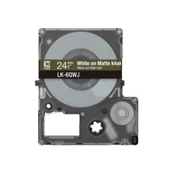 Epson LabelWorks LK-6QWJ - Bílá na matné khaki - Role (2,4 cm x 8 m) 1 kazeta/y závěsný box - pásková kazeta - pro LabelWorks