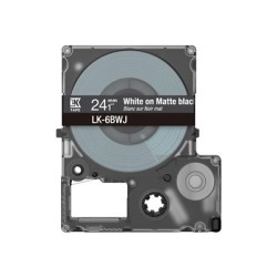Epson LabelWorks LK-6BWJ - Bílá na matné černé - Role (2,4 cm x 8 m) 1 kazeta/y závěsný box - pásková kazeta - pro LabelWorks