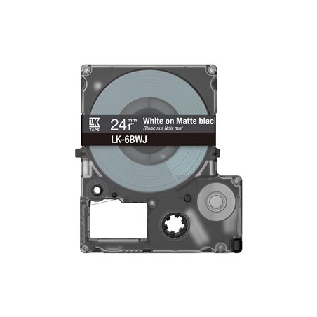 Epson LabelWorks LK-6BWJ - Bílá na matné černé - Role (2,4 cm x 8 m) 1 kazeta/y závěsný box - pásková kazeta - pro LabelWorks