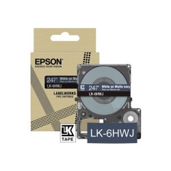 Epson LabelWorks LK-6HWJ - Bílá na matné námořnické modři - Role (2,4 cm x 8 m) 1 kazeta/y závěsný box - páska - pro LabelWorks