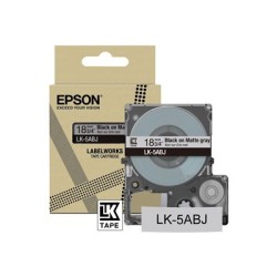 Epson LabelWorks LK-5ABJ - Matný - černá na matné šedé - Role (1,8 cm x 8 m) 1 kazeta/y závěsný box - páska - pro LabelWorks
