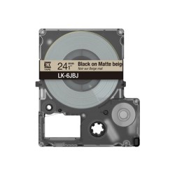 Epson LabelWorks LK-6JBJ - Černá na matné béžové - Role (2,4 cm) 1 kazeta/y páska nálepek