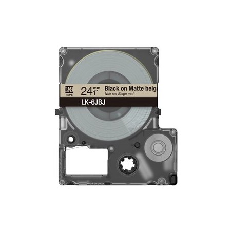 Epson LabelWorks LK-6JBJ - Černá na matné béžové - Role (2,4 cm) 1 kazeta/y páska nálepek
