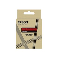 Epson LabelWorks LK-4RBF - Černá na fluorescentní červené - Role (1,2 cm x 5 m) 1 kazeta/y závěsný box - pásková kazeta