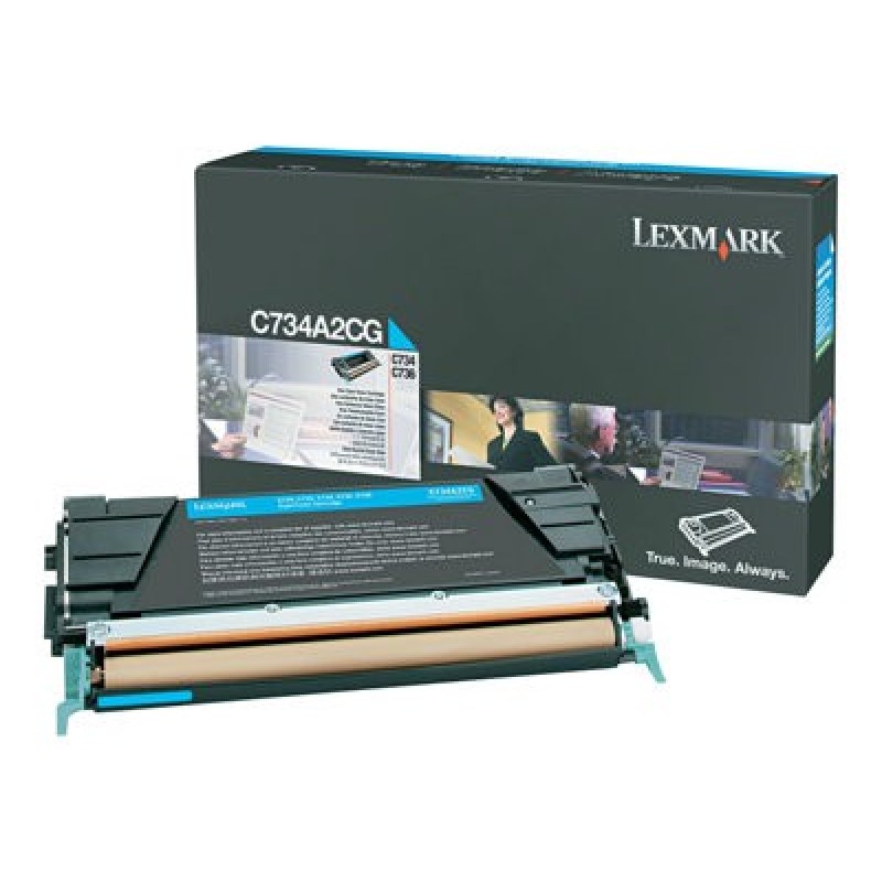 Lexmark - Azurová - originální - kazeta s barvivem LCCP - pro Lexmark C734, C736, X734, X736, X738