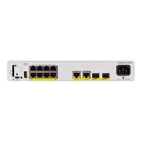 Cisco Catalyst 9200CX - Network Advantage - přepínač - kompaktní - L3 - řízený - 8 x 10/100/1000 (PoE+) + 2 x 1000Base-T + 2 x