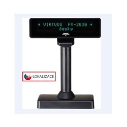 Virtuos VFD zákaznický displej Virtuos FV-2030B 2x20 9mm, serial, černý