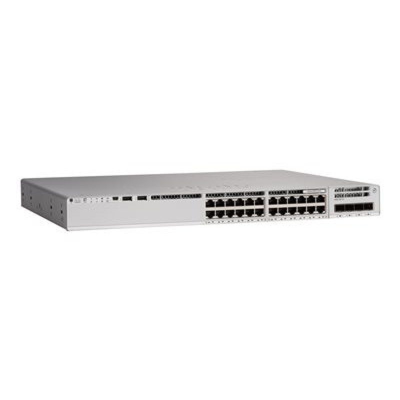 Cisco Catalyst 9200L - Network Essentials - přepínač - L3 - 24 x 10/100/1000 (PoE+) + 4 x 10 Gigabit SFP+ (uplink) - Lze