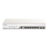 D-Link Nuclias Cloud-Managed DBS-2000-10MP - Přepínač - 8 x 10/100/1000 (PoE+) + 2 x gigabitů SFP - PoE+ (130 W)